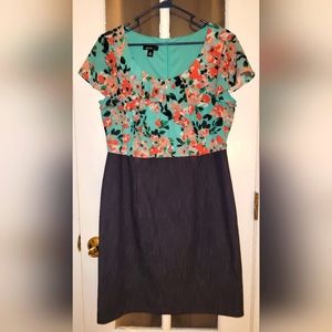 ALYX floral mint colorblock dress